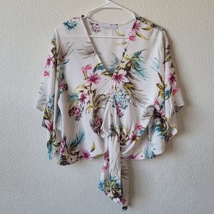 William B Floral Toe Front Top Size Small